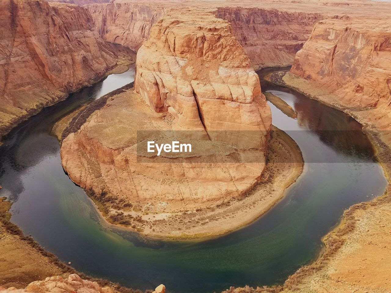 HIGH ANGLE VIEW OF ROCK FORMATION