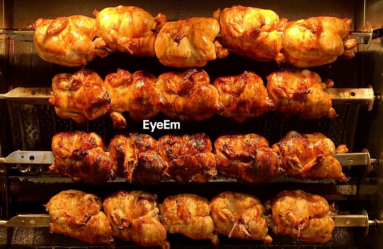 Close-up of meat, chicken grill 