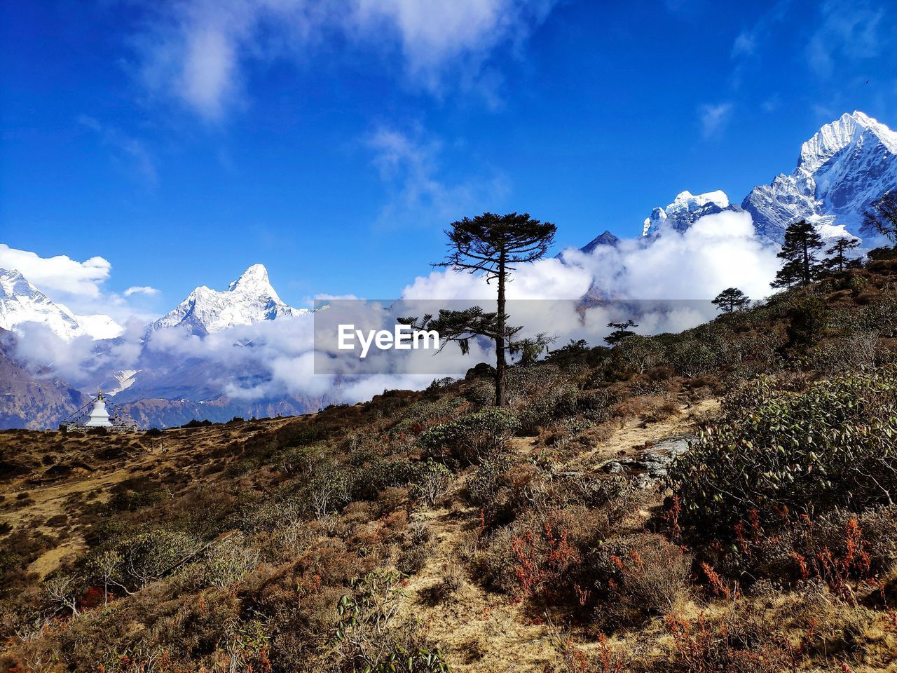 LOW ANGLE VIEW OF LAND AND MOUNTAINS AGAINST SKY