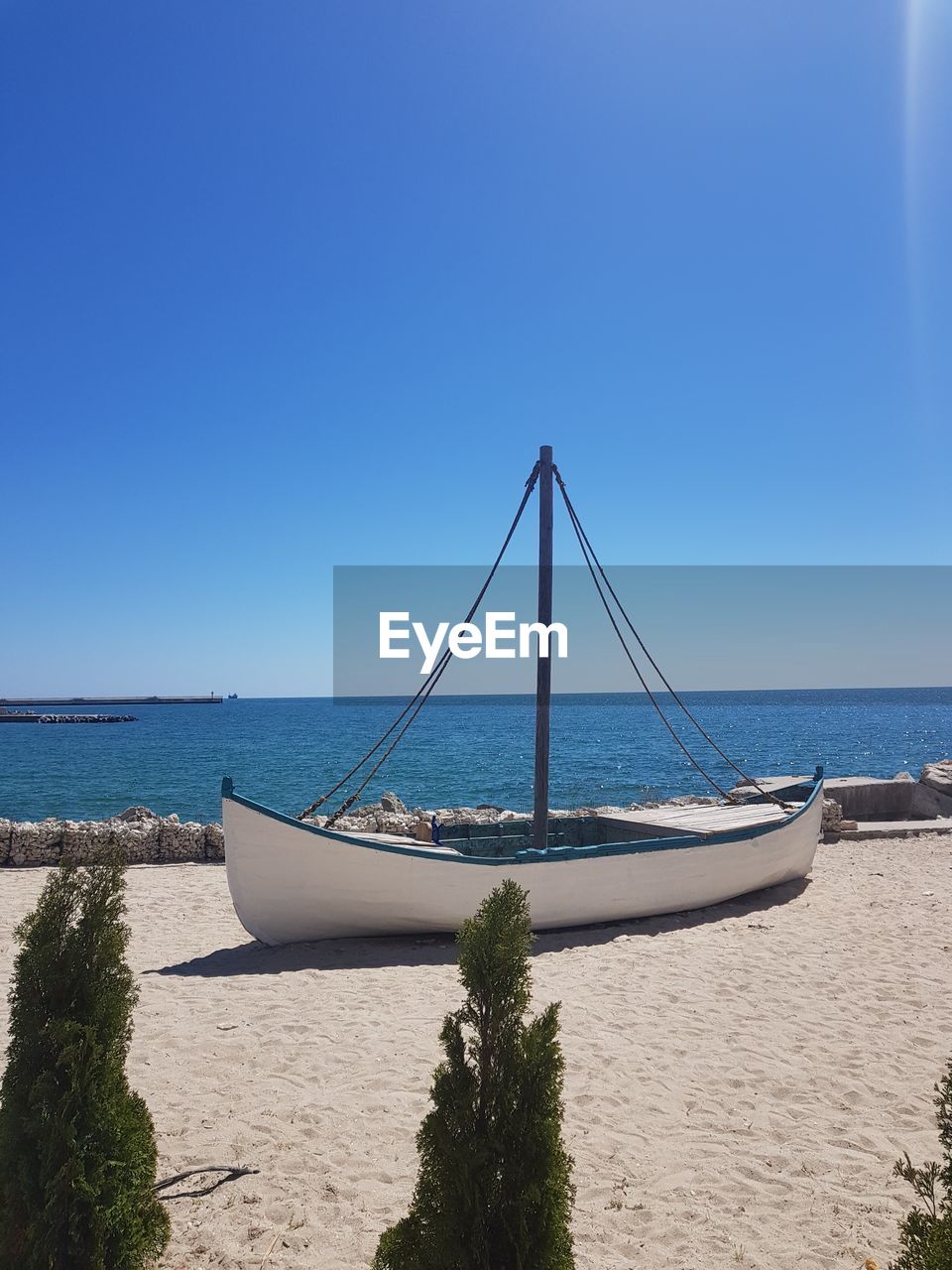 SCENIC VIEW OF BEACH AGAINST CLEAR SKY