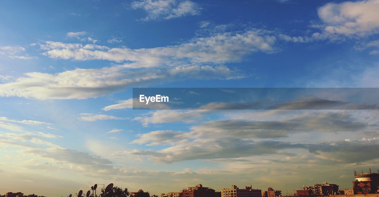 Low angle view of buildings against sky