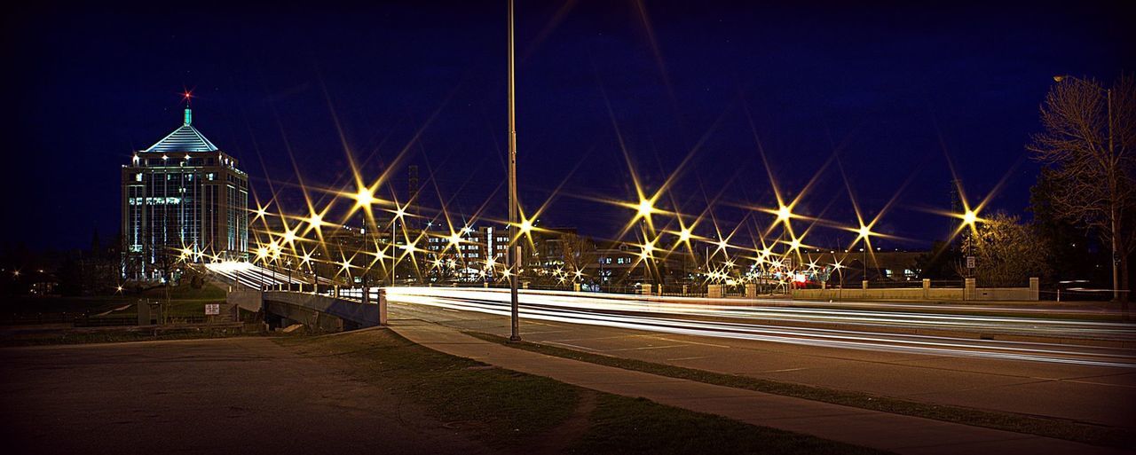 VIEW OF ILLUMINATED STREET LIGHTS