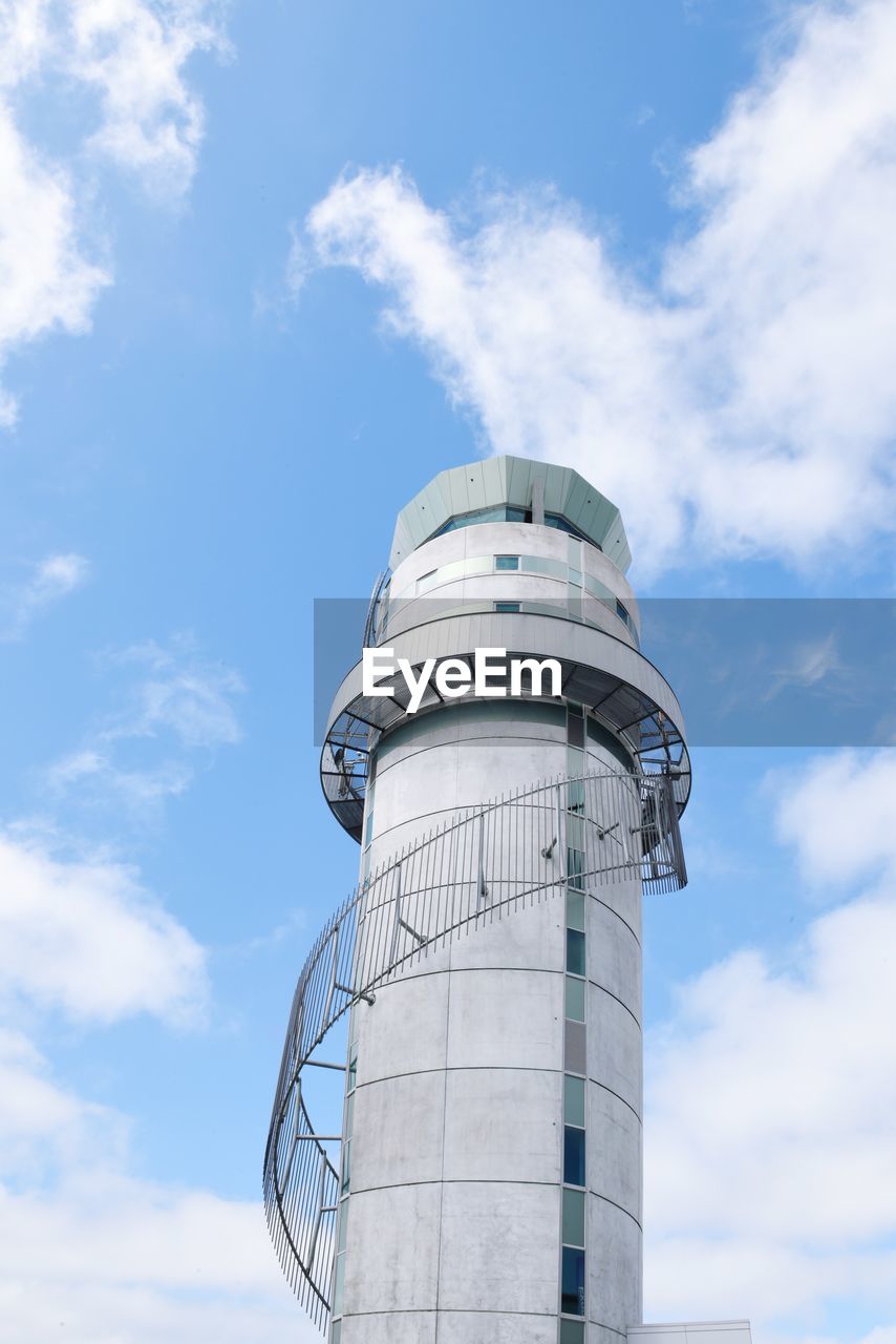 Low angle view of tower against sky