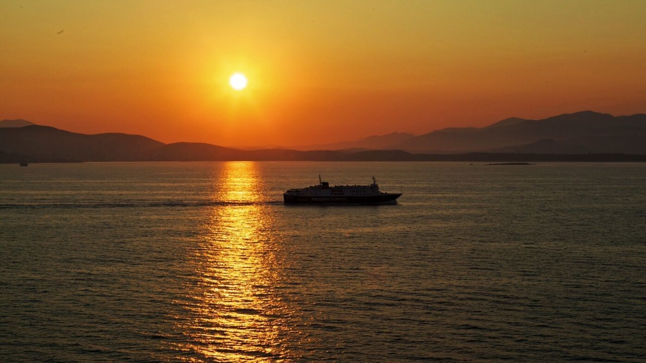 SUNSET OVER SEA