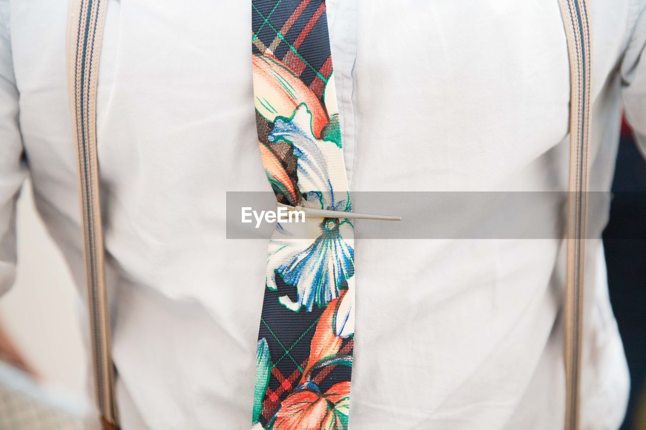 Close-up of man in shirt and tie