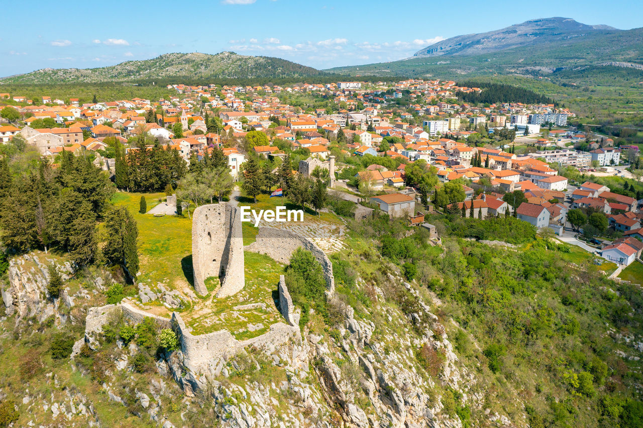 Medieval fortress gradina in drnis town, croatia