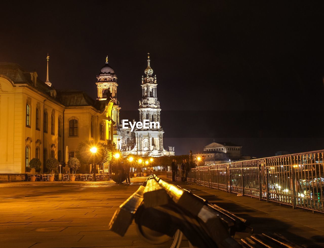 VIEW OF ILLUMINATED CHURCH AT NIGHT