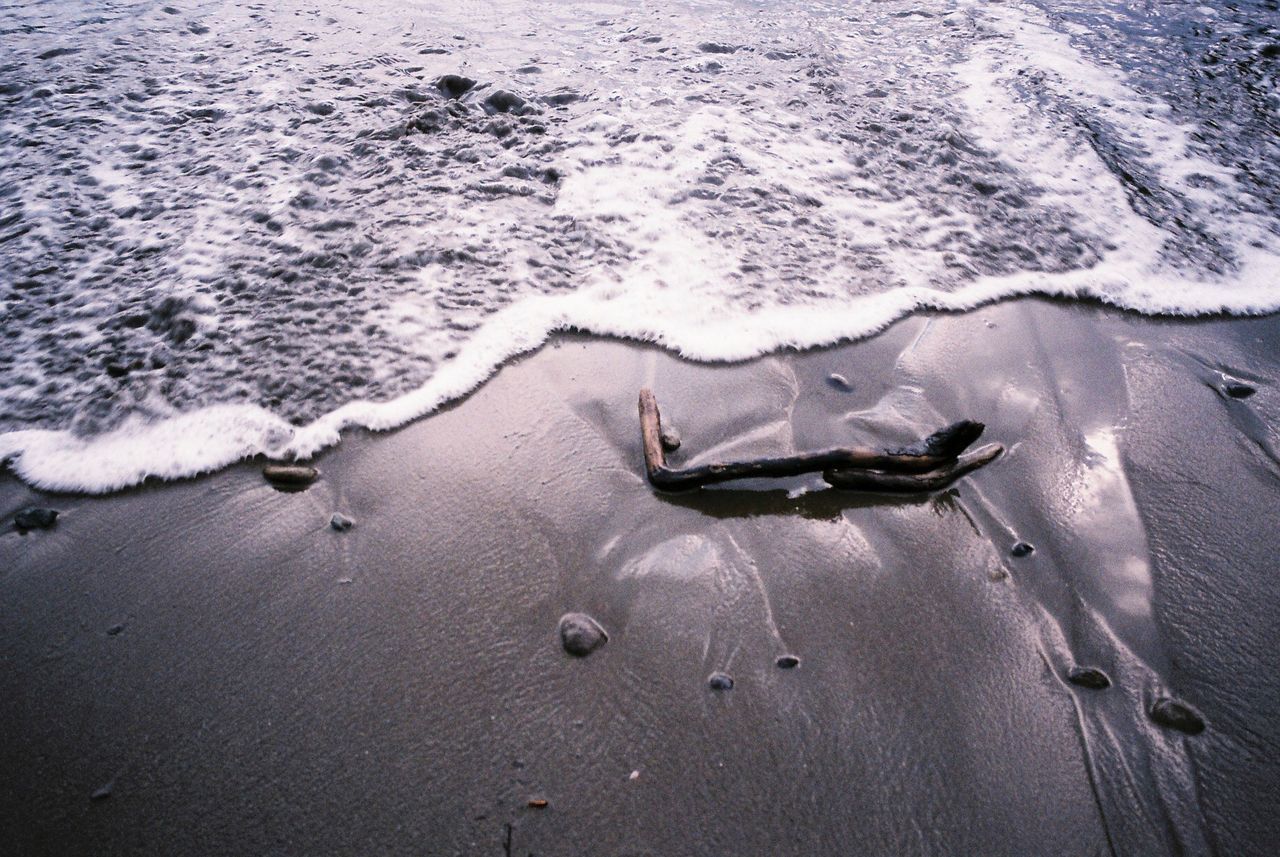 High angle view of waves