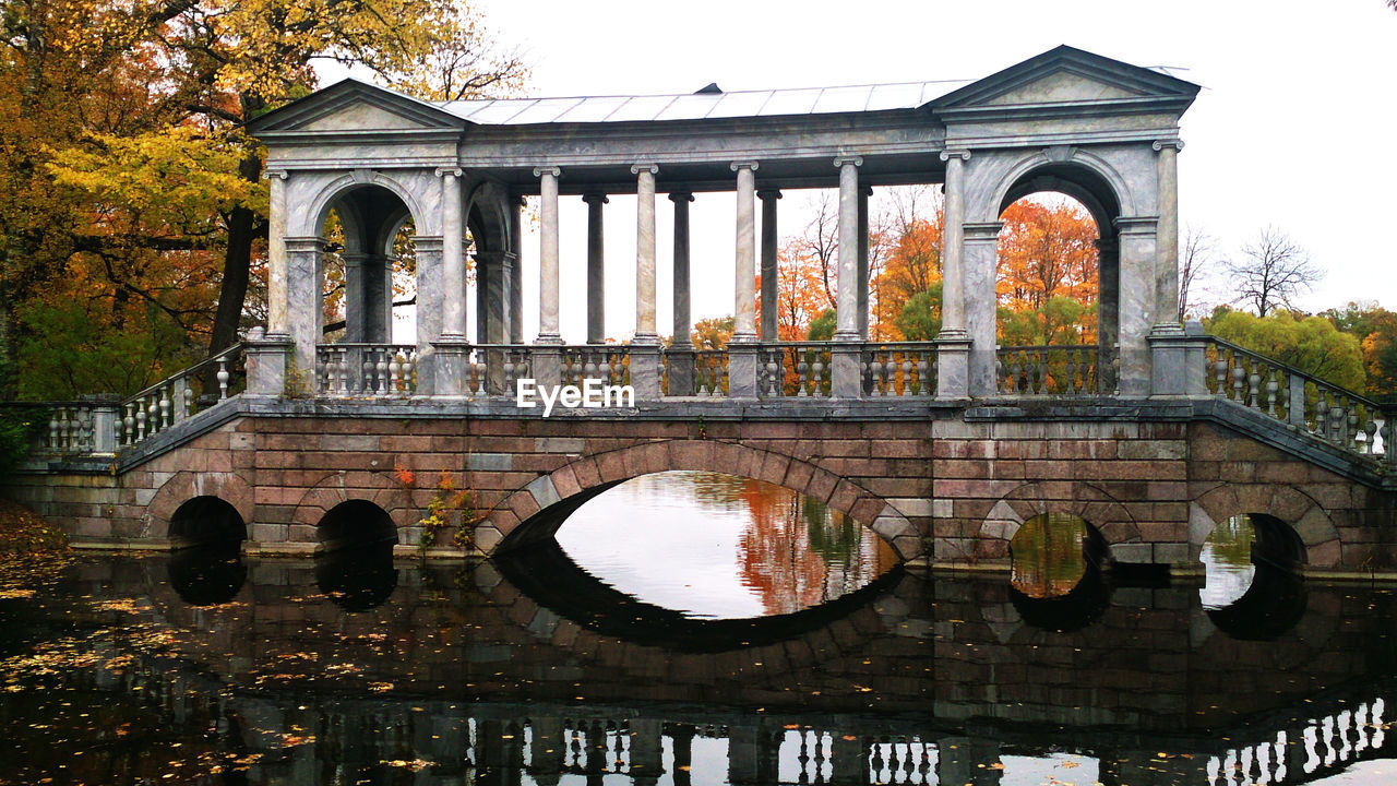 ARCH BRIDGE OVER RIVER AGAINST SKY