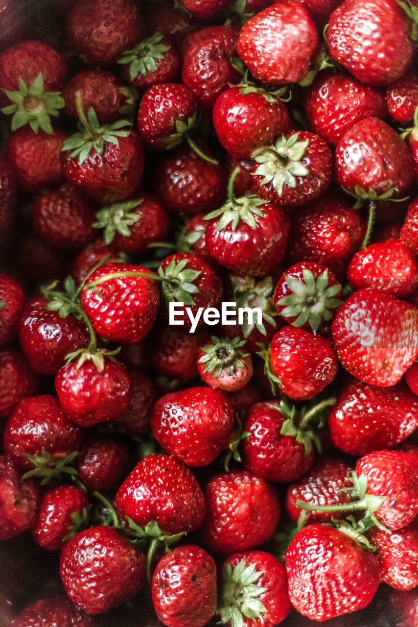 Full frame shot of strawberries