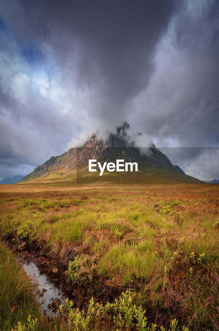 Dramatic sky in the scottish highlands