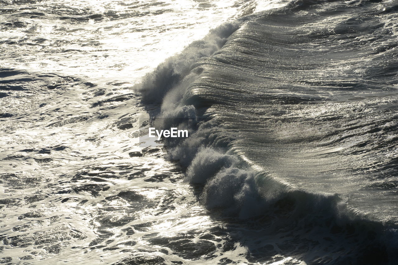 Full frame shot of wave in sea