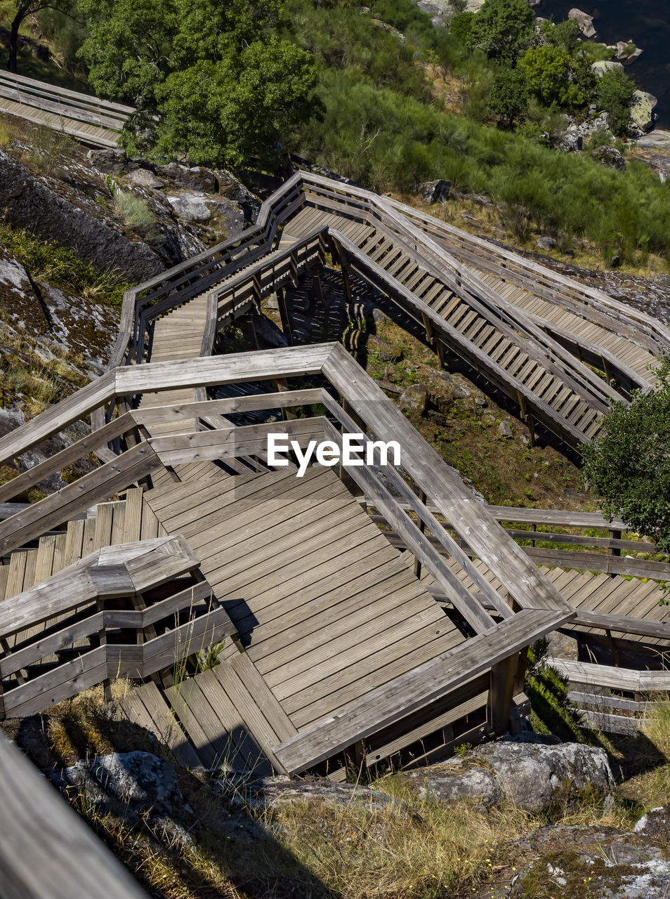 high angle view of buildings in town