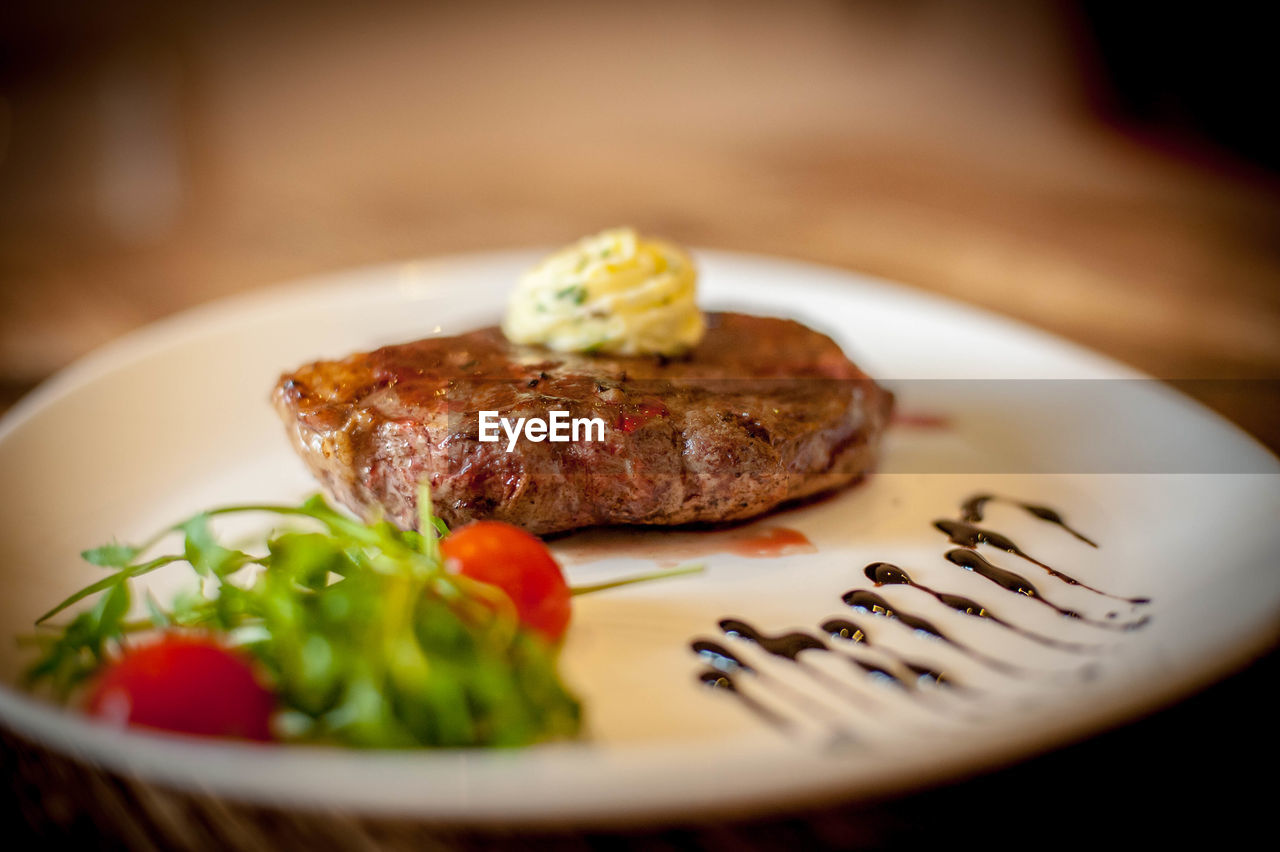 Close-up of served food