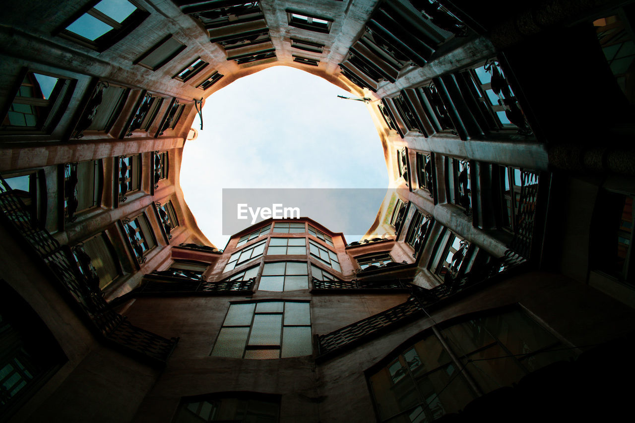 Low angle view of buildings against sky