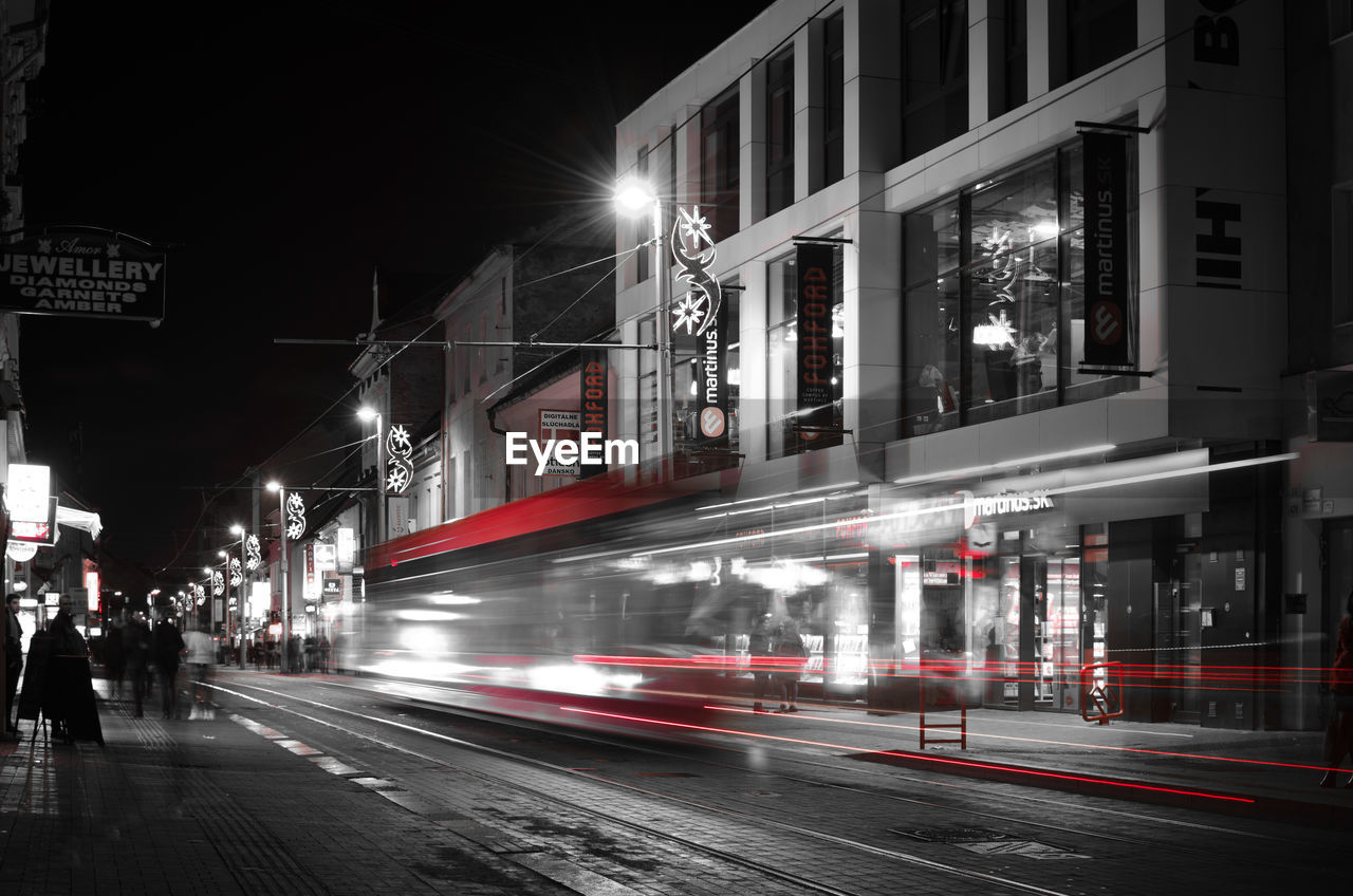 VIEW OF CITY AT NIGHT