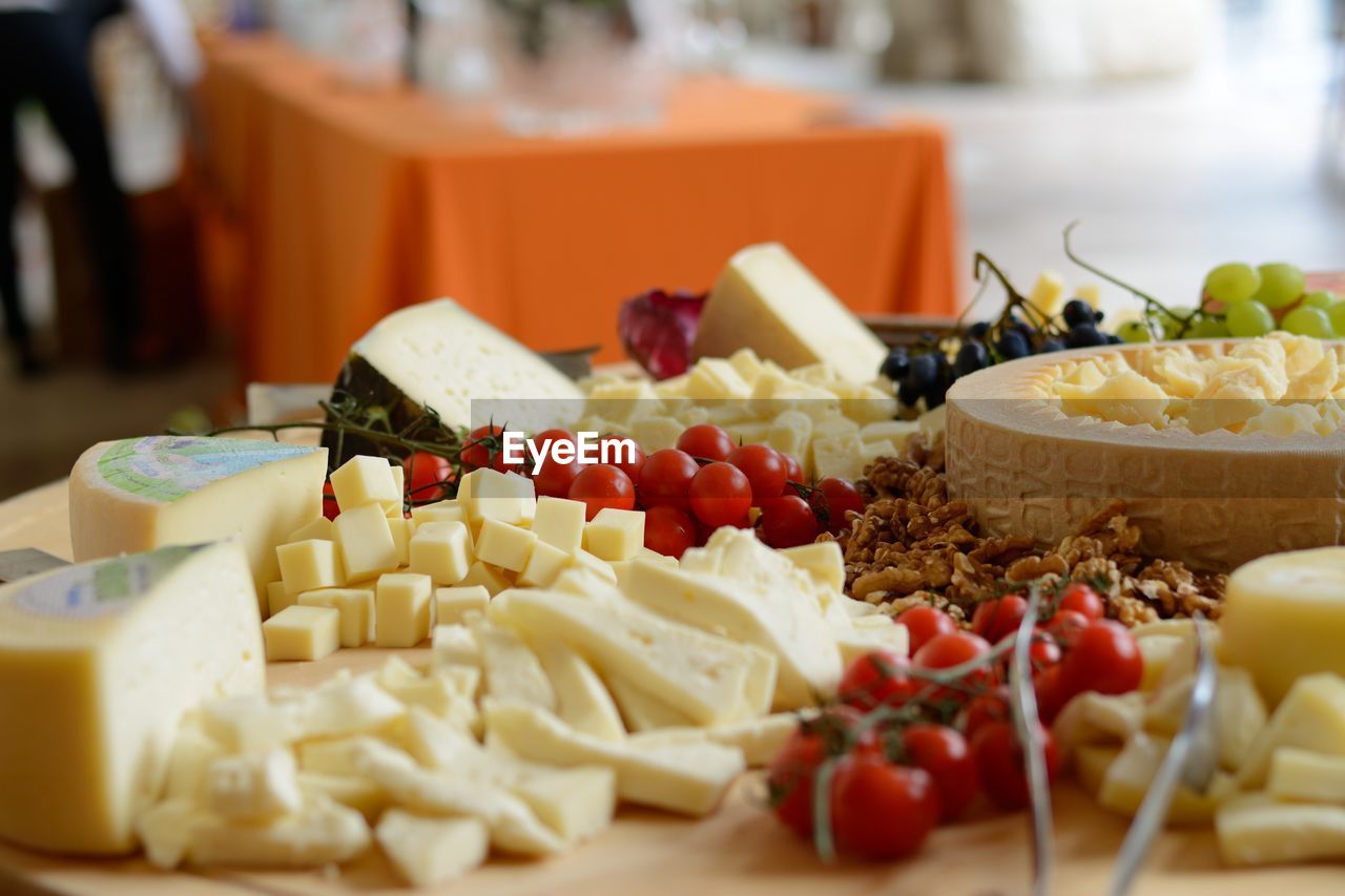 Close-up of food on table