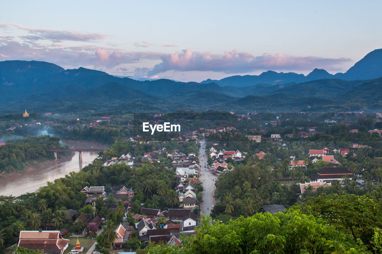 Viewpoint and landscape at luang prabang , laos.