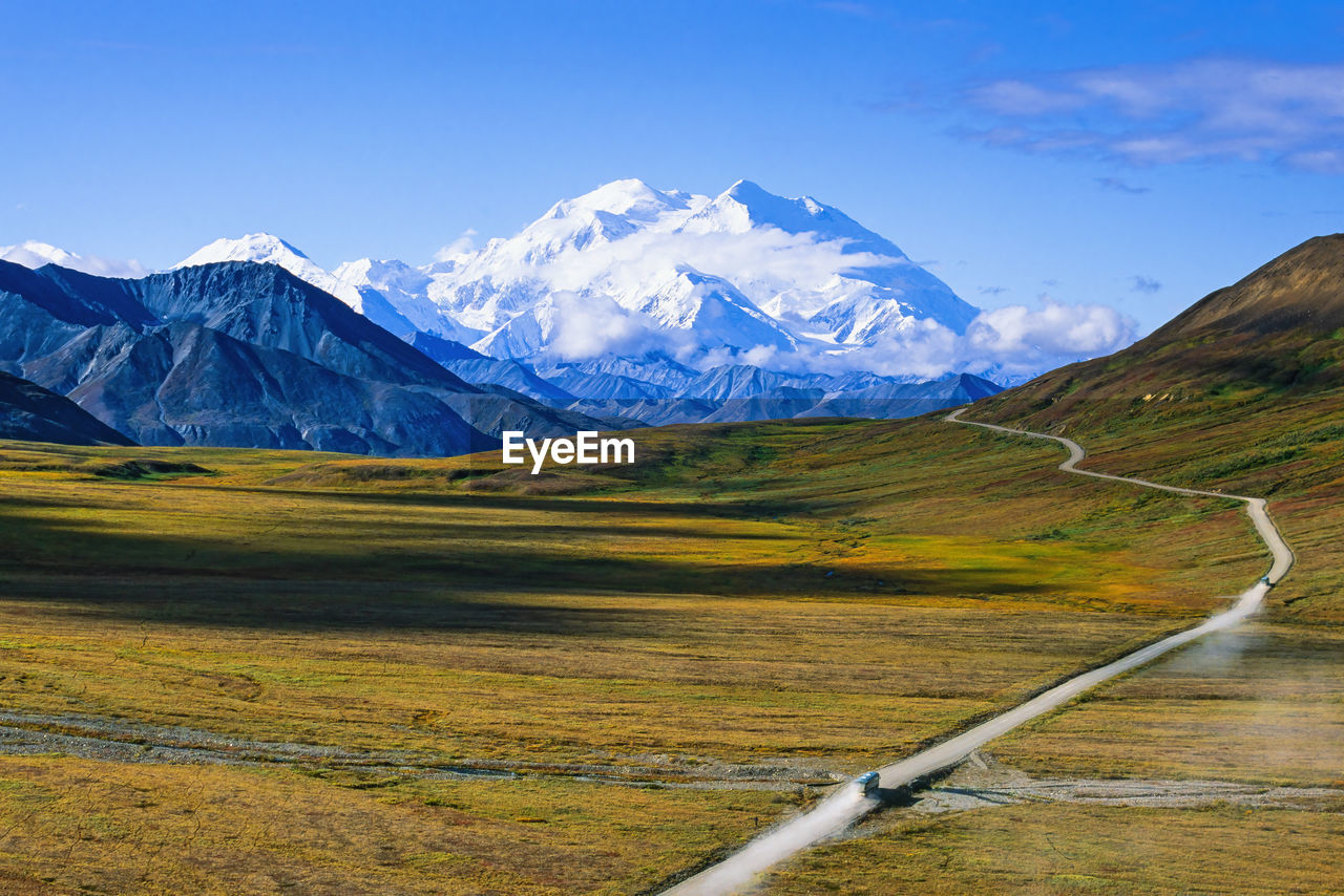 Road to mount denali in alaska