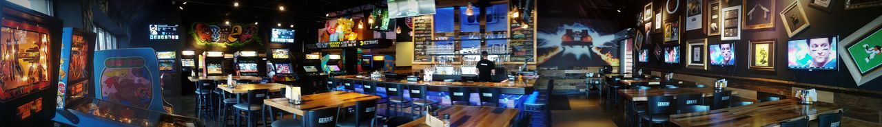 retail, large group of objects, variation, store, abundance, collection, shelf, illuminated, no people, choice, architecture, indoors, night, market, panoramic
