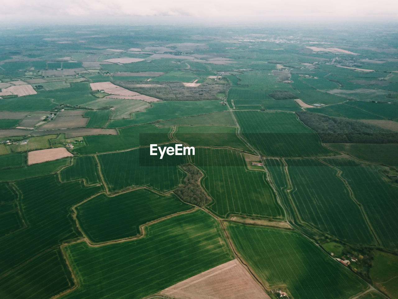 Aerial view of rural landscape