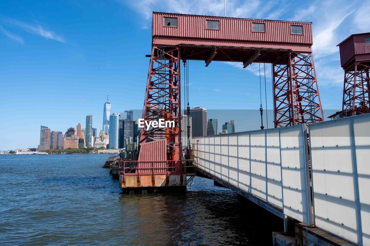 bridge over river in city