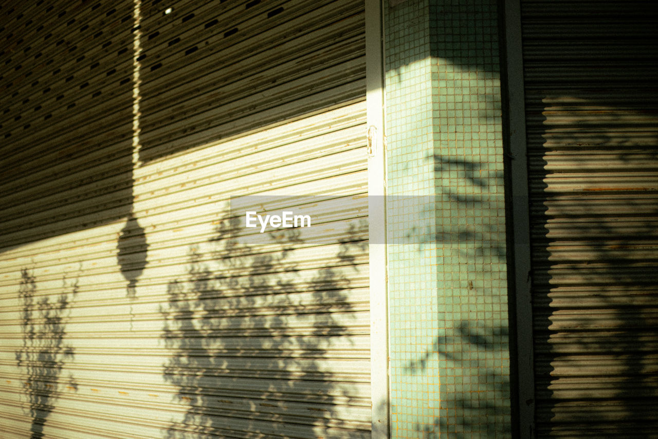 Shadow of window on building