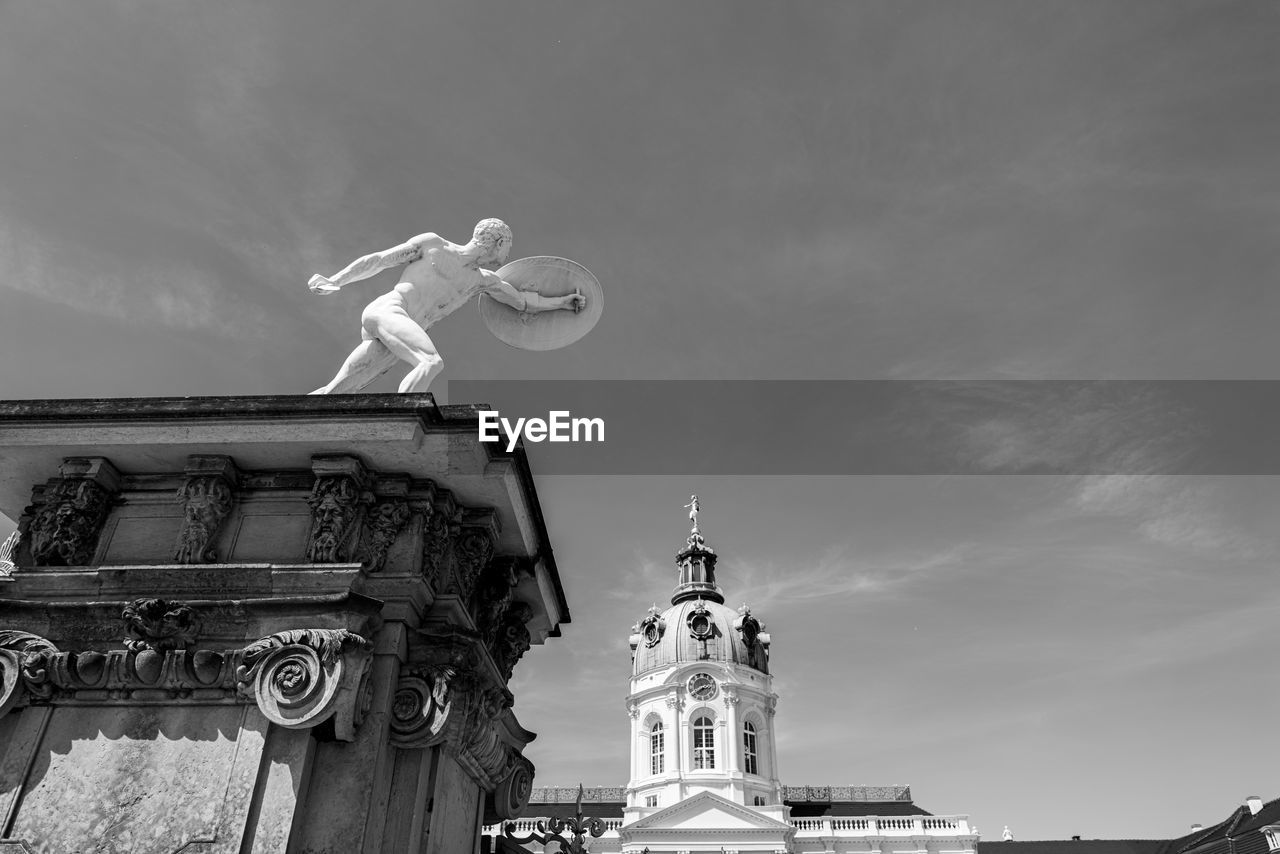 Low angle view of statue of a building