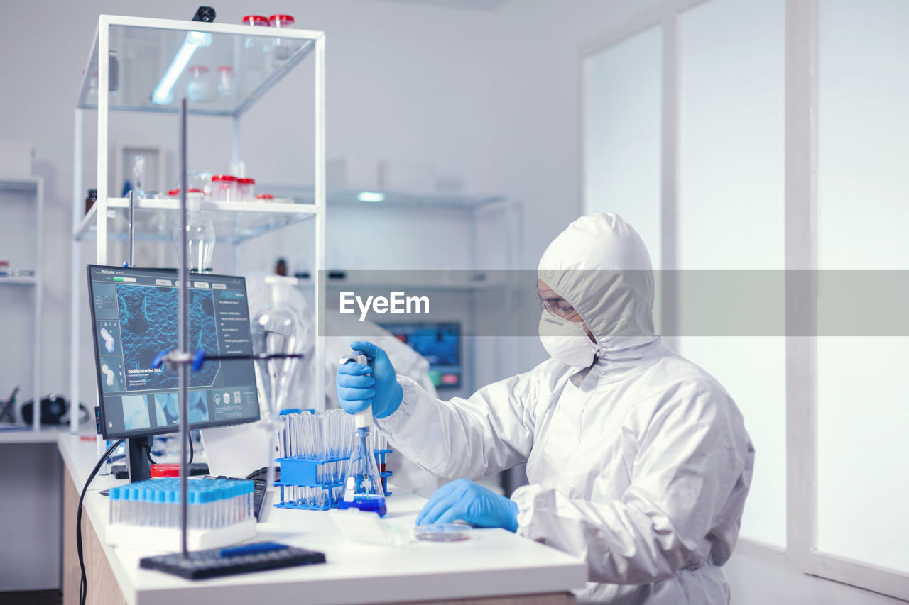 female scientist working at laboratory