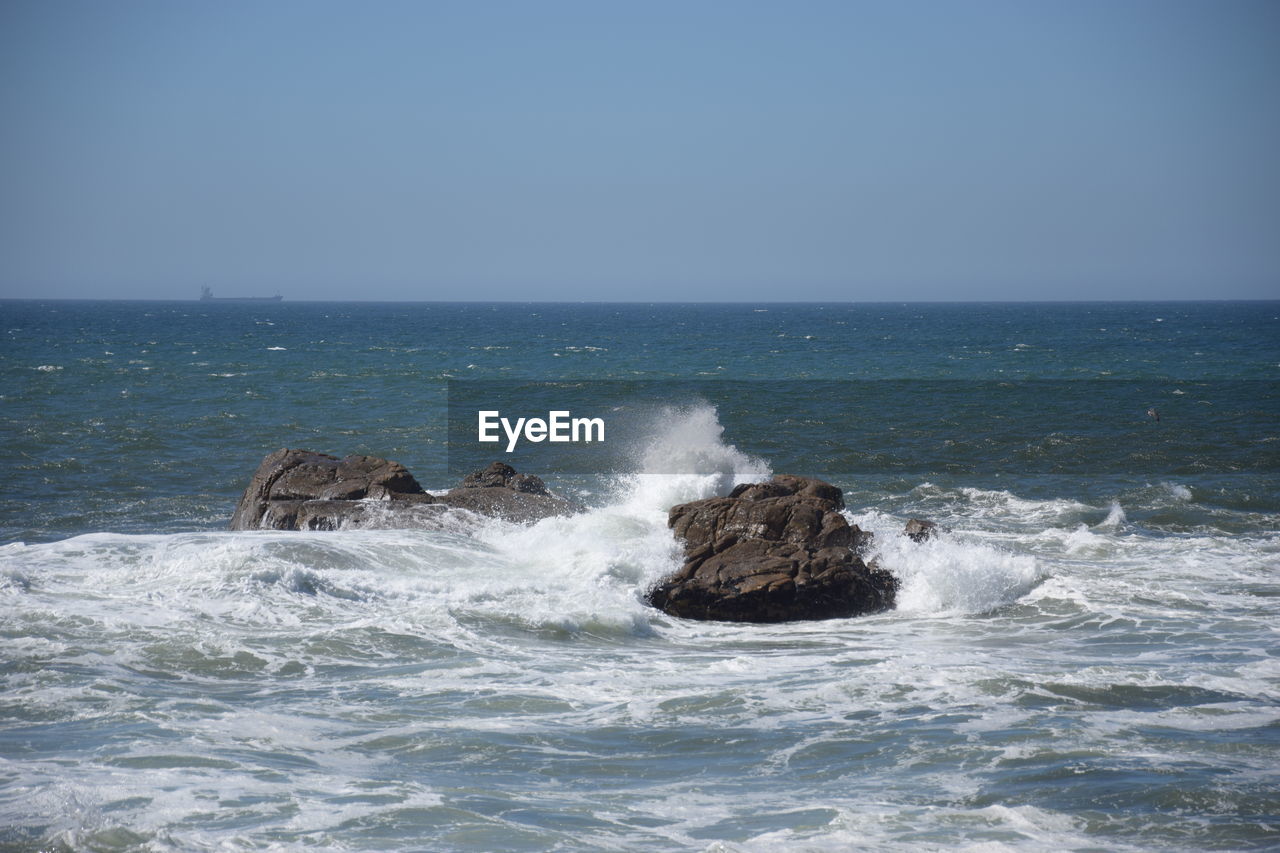 VIEW OF SEA AGAINST CLEAR SKY