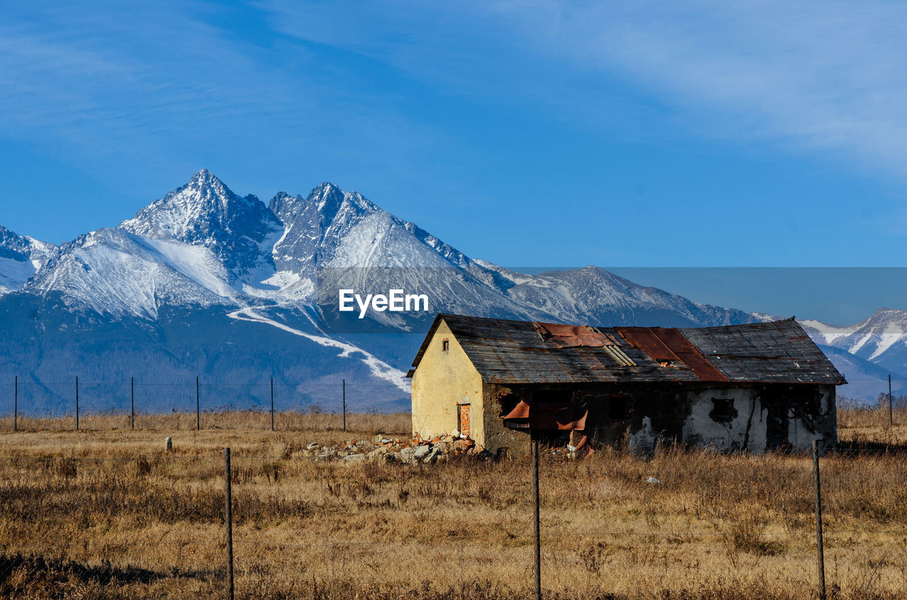 House against tatra mountains