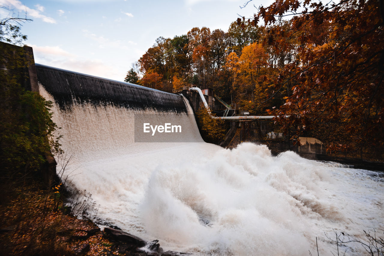 SCENIC VIEW OF RIVER FLOWING AGAINST SKY