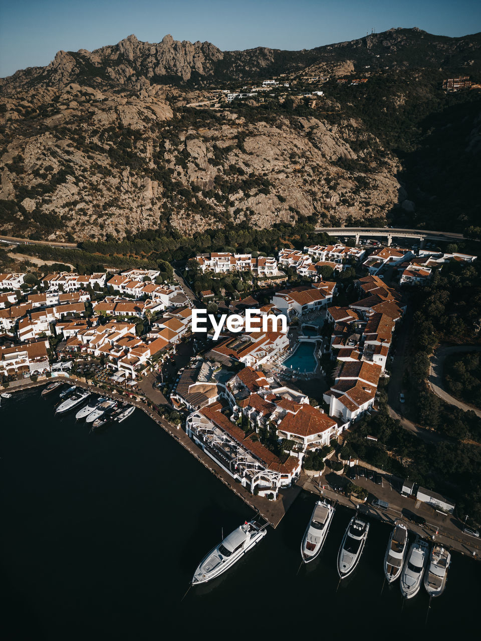 high angle view of illuminated cityscape