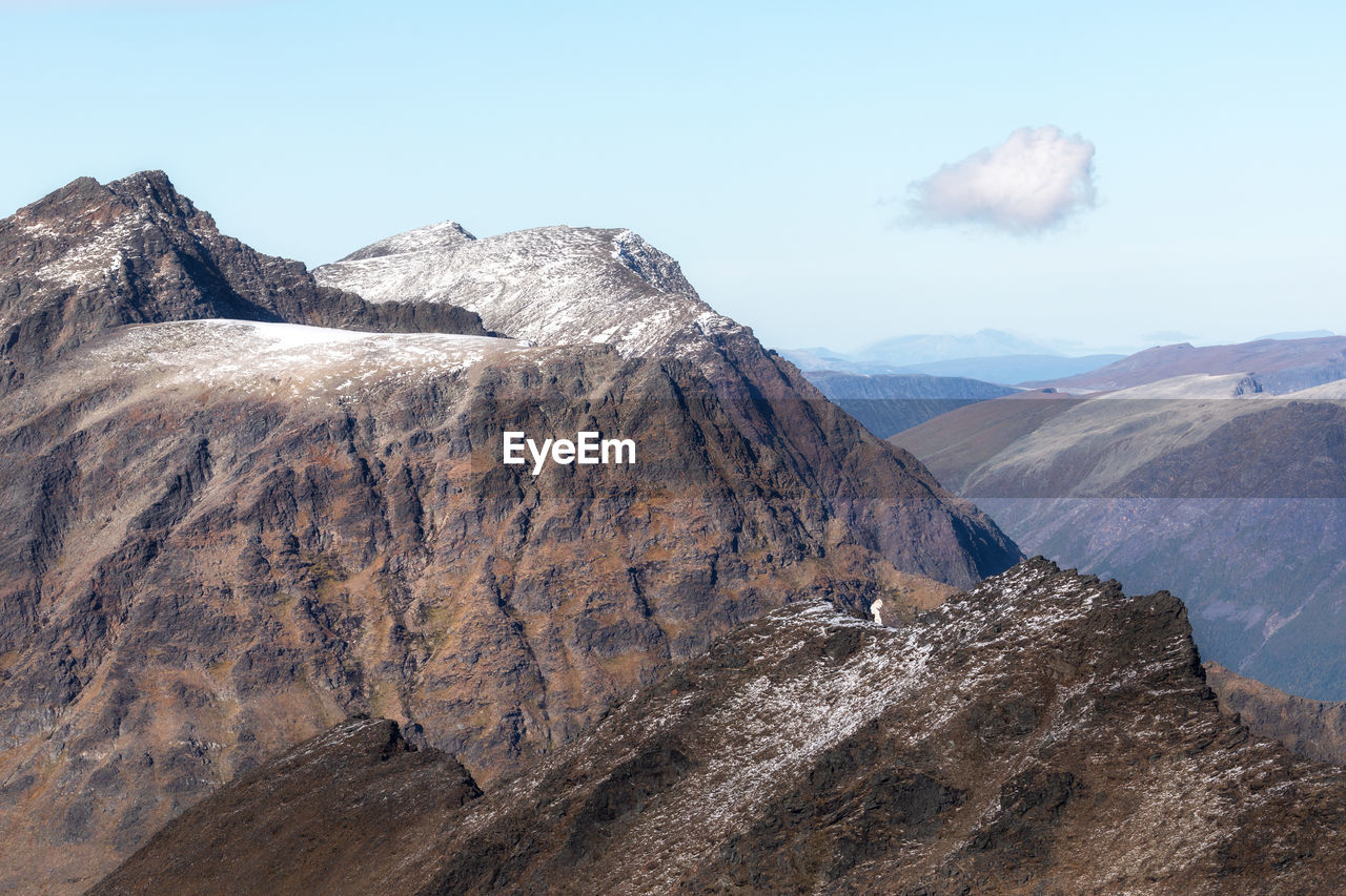 PANORAMIC VIEW OF ROCKS AND MOUNTAINS AGAINST SKY