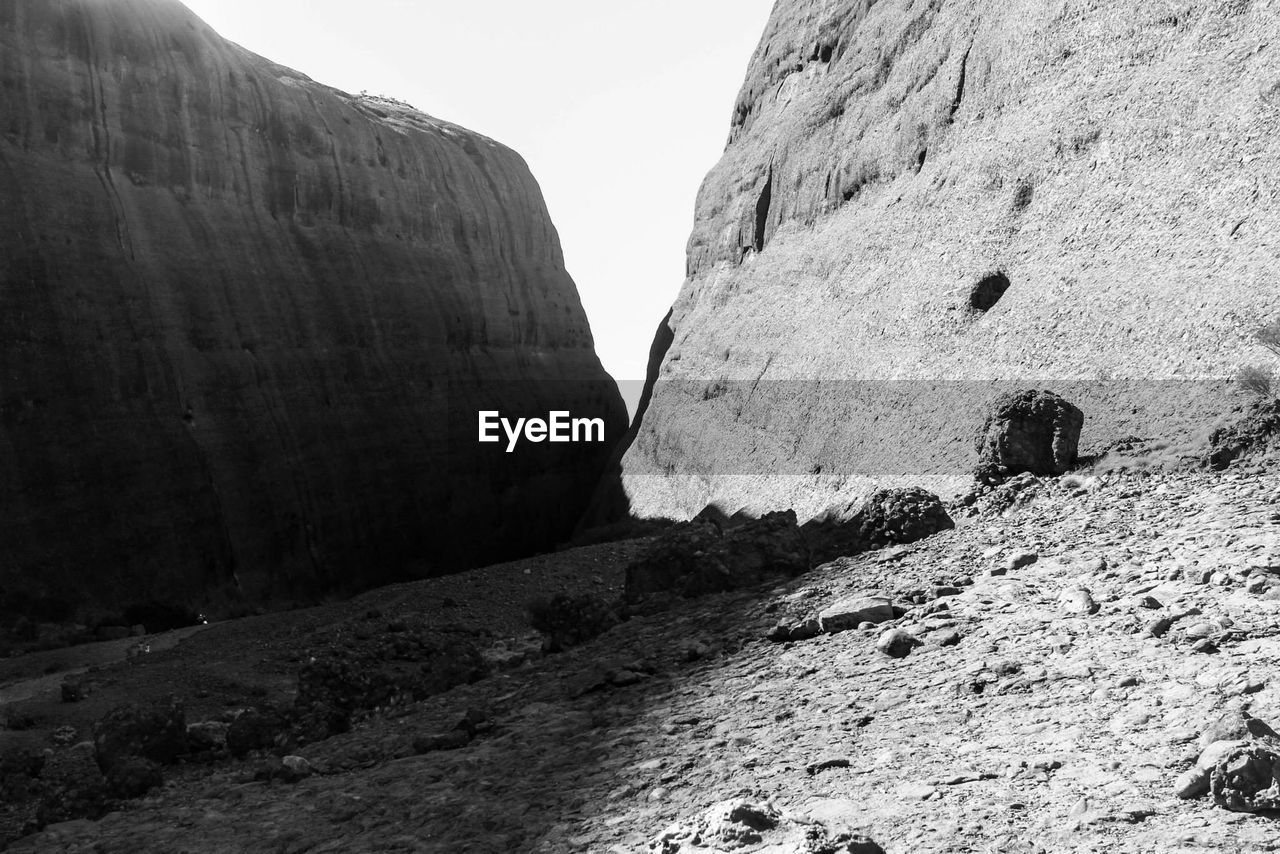 Low angle view of rock formation at kings canyon national park