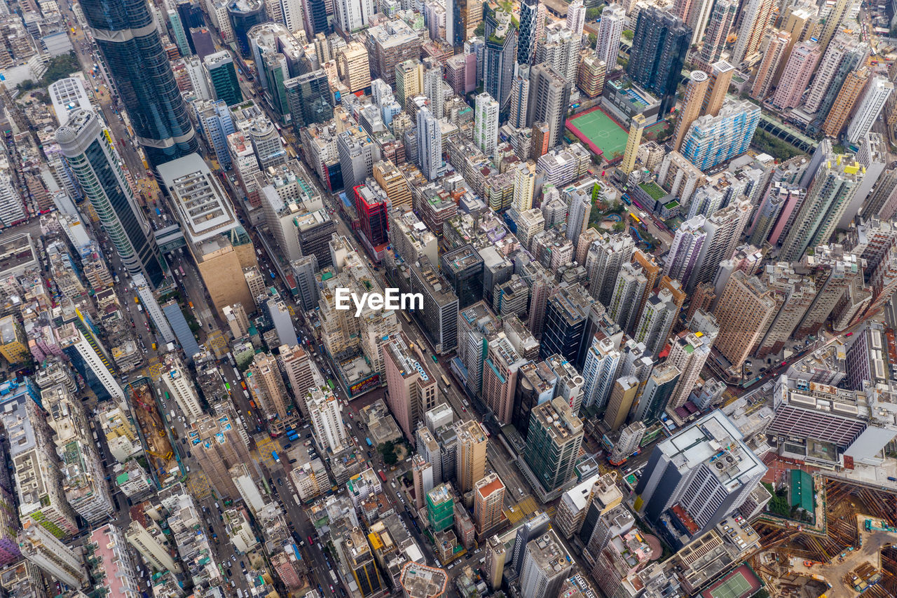 Aerial view of buildings in city