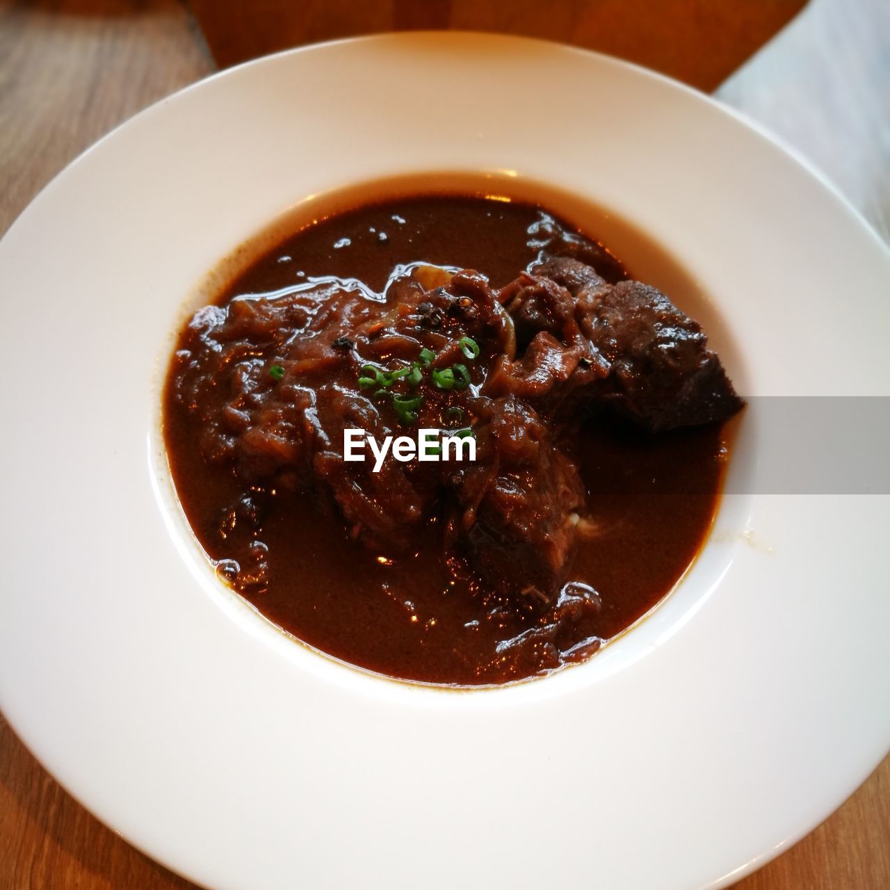 CLOSE-UP OF SOUP SERVED IN BOWL