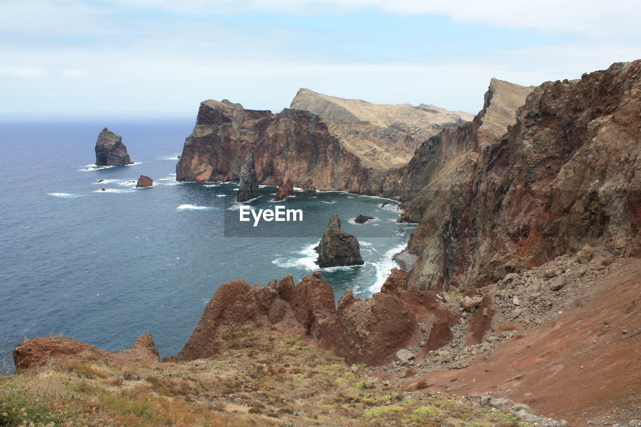 Rock formations on the coast