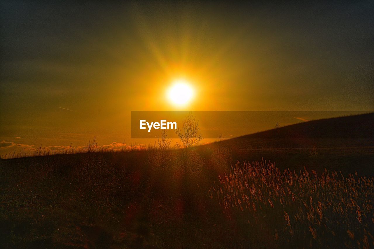 Countryside landscape at sunset