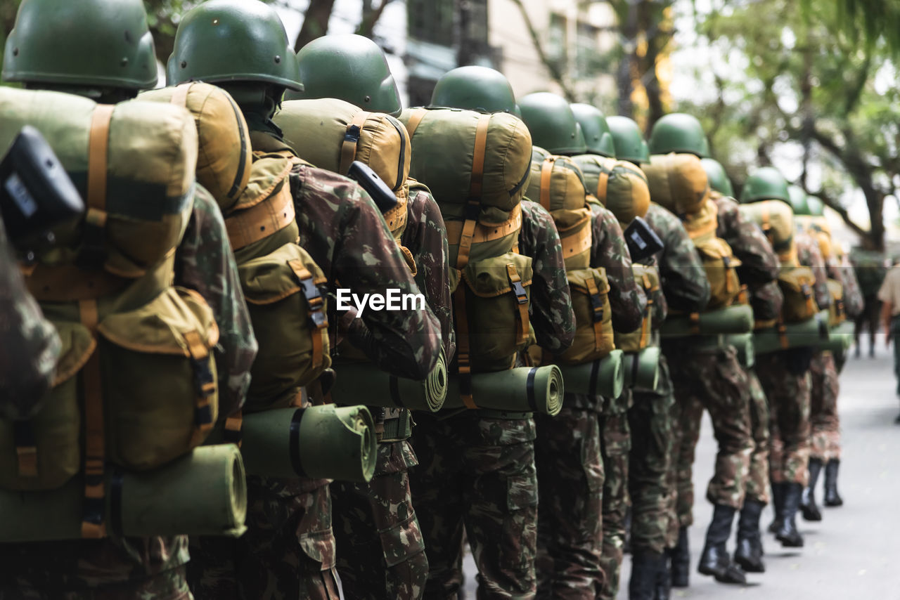 Soldiers of the brazilian army parading on independence day