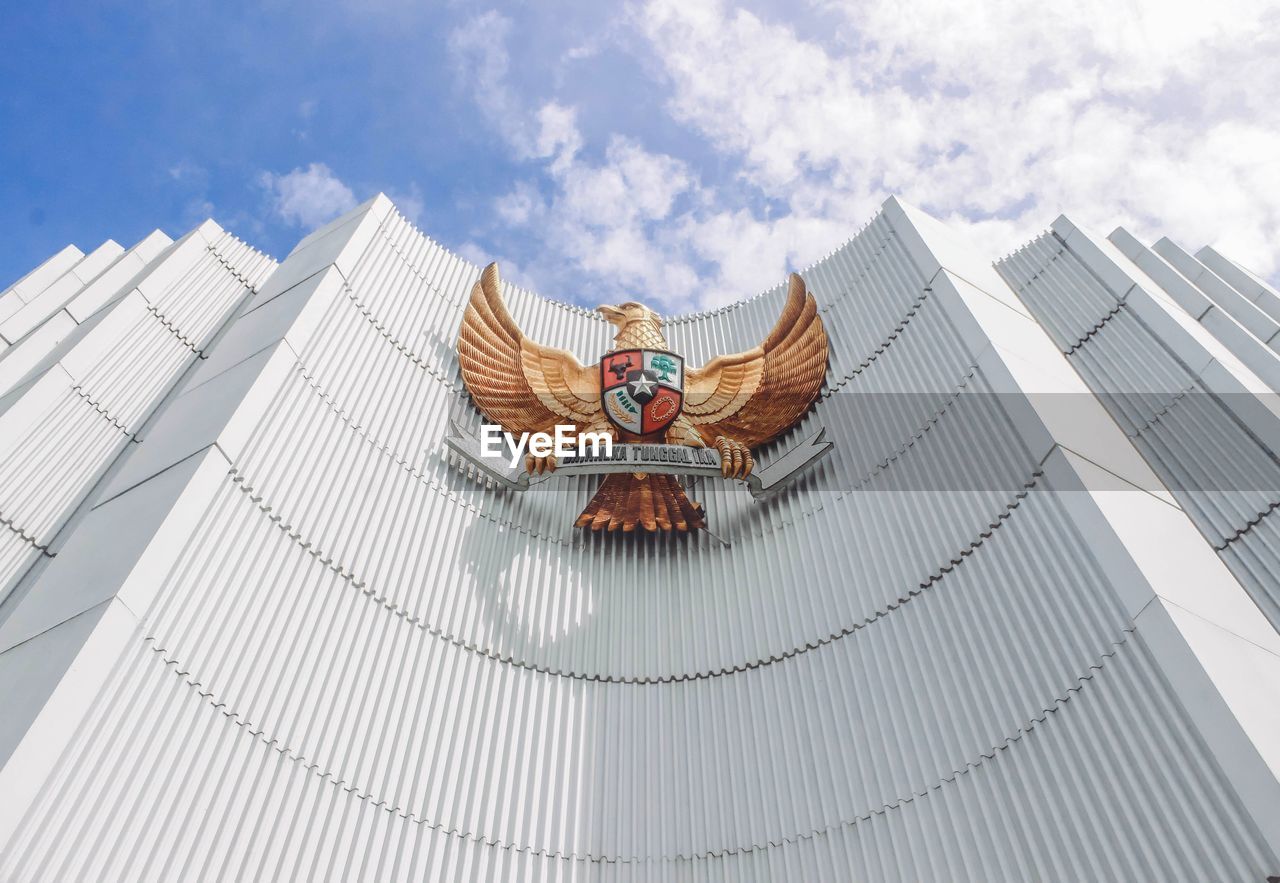 Low angle view of building against sky