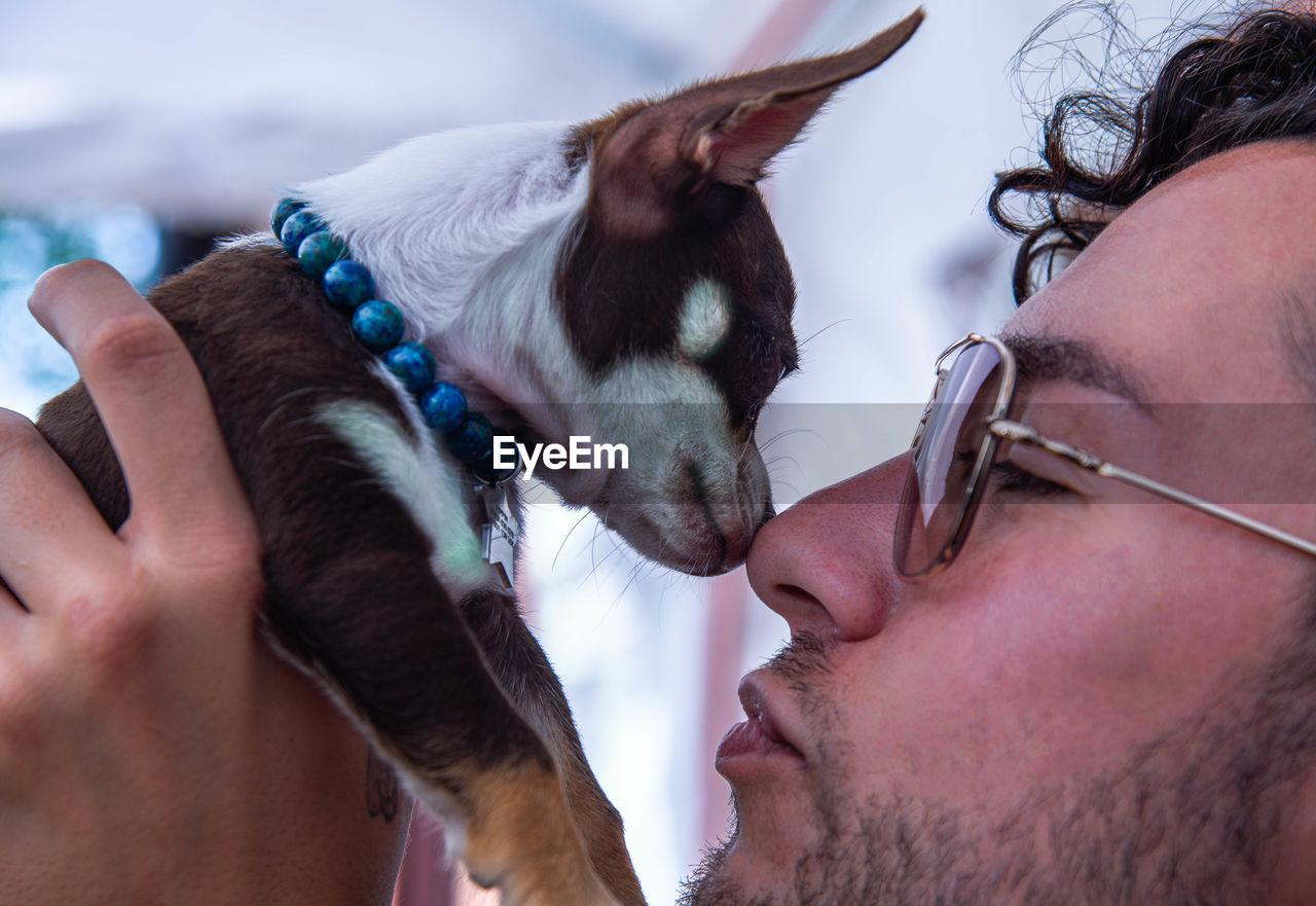 Love between a man and his dog