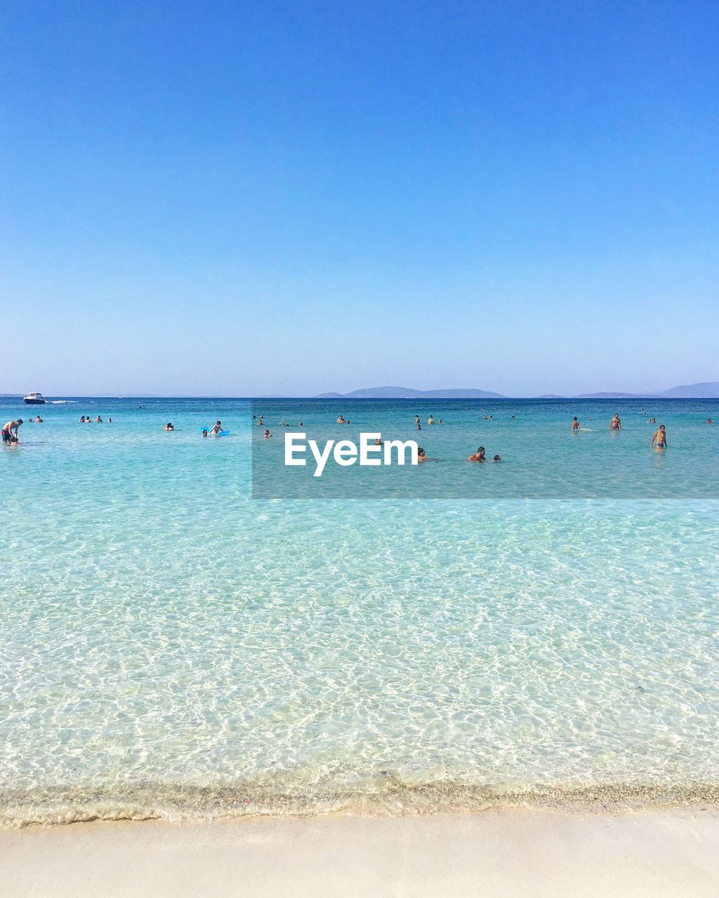 Tourists on beach