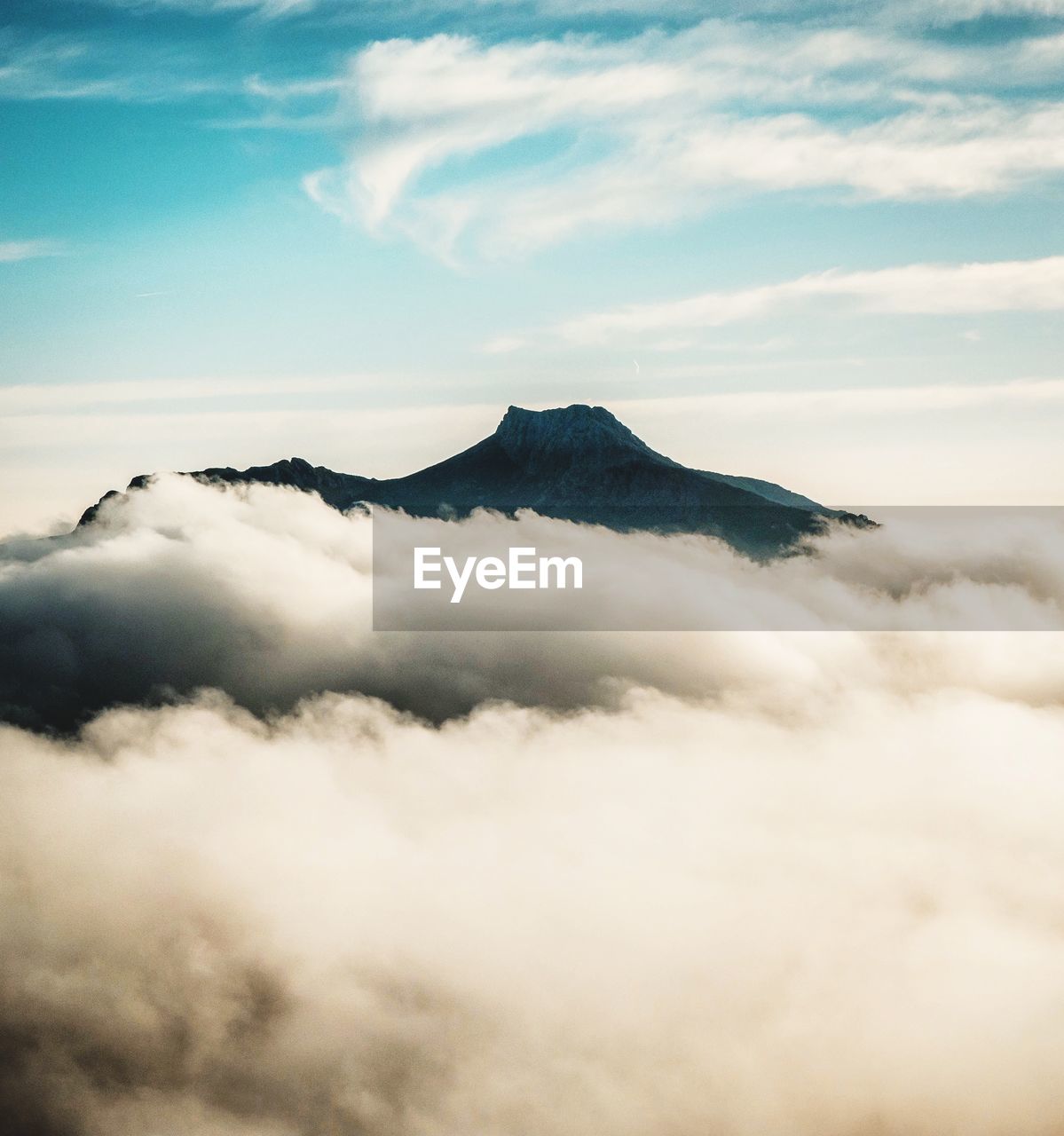 Scenic view of majestic mountains against sky