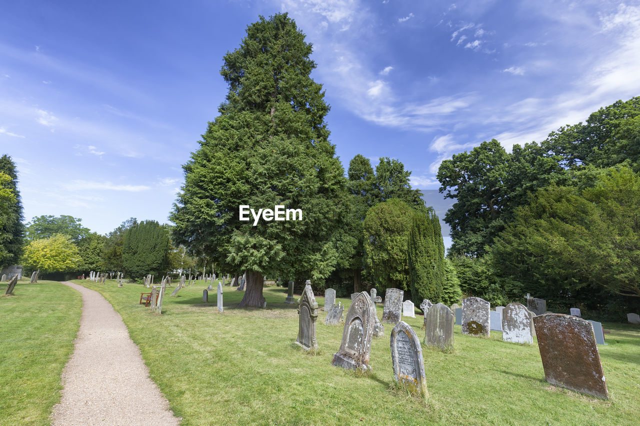 VIEW OF CEMETERY AGAINST SKY