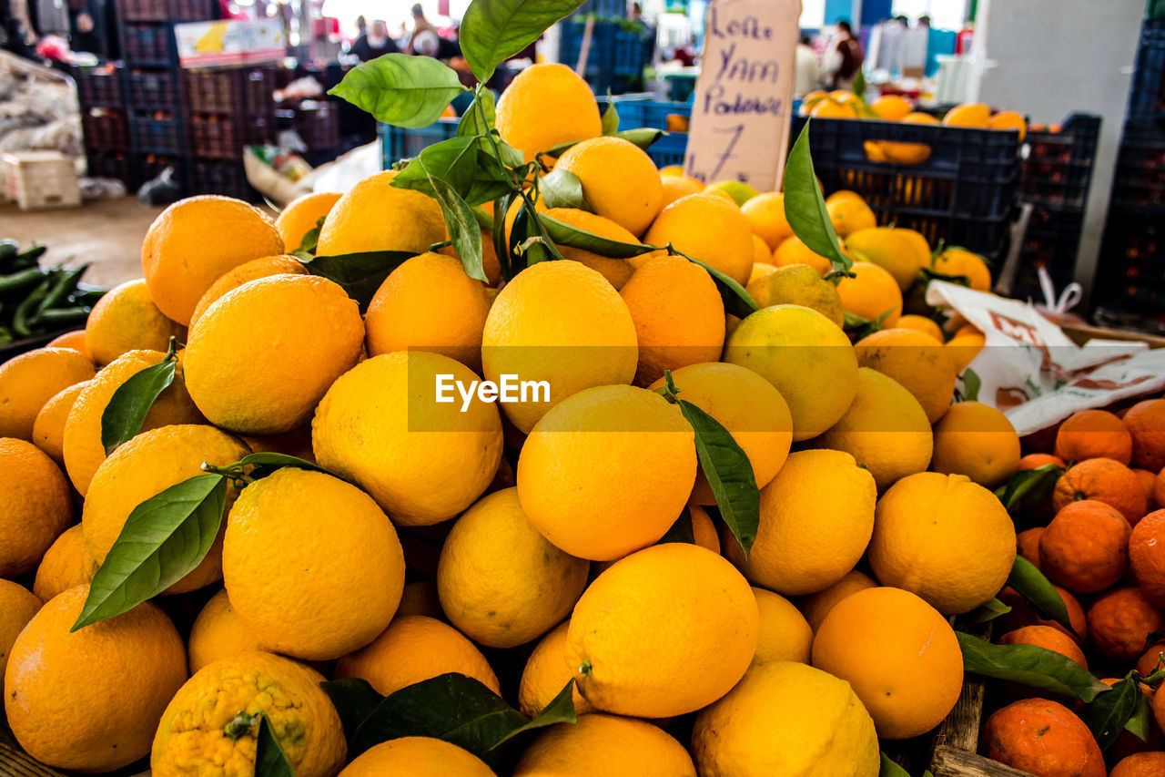 full frame shot of oranges for sale