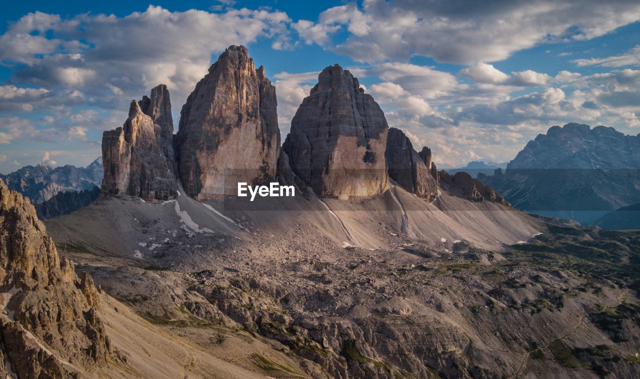 Tre cime - panoramic view of mountains