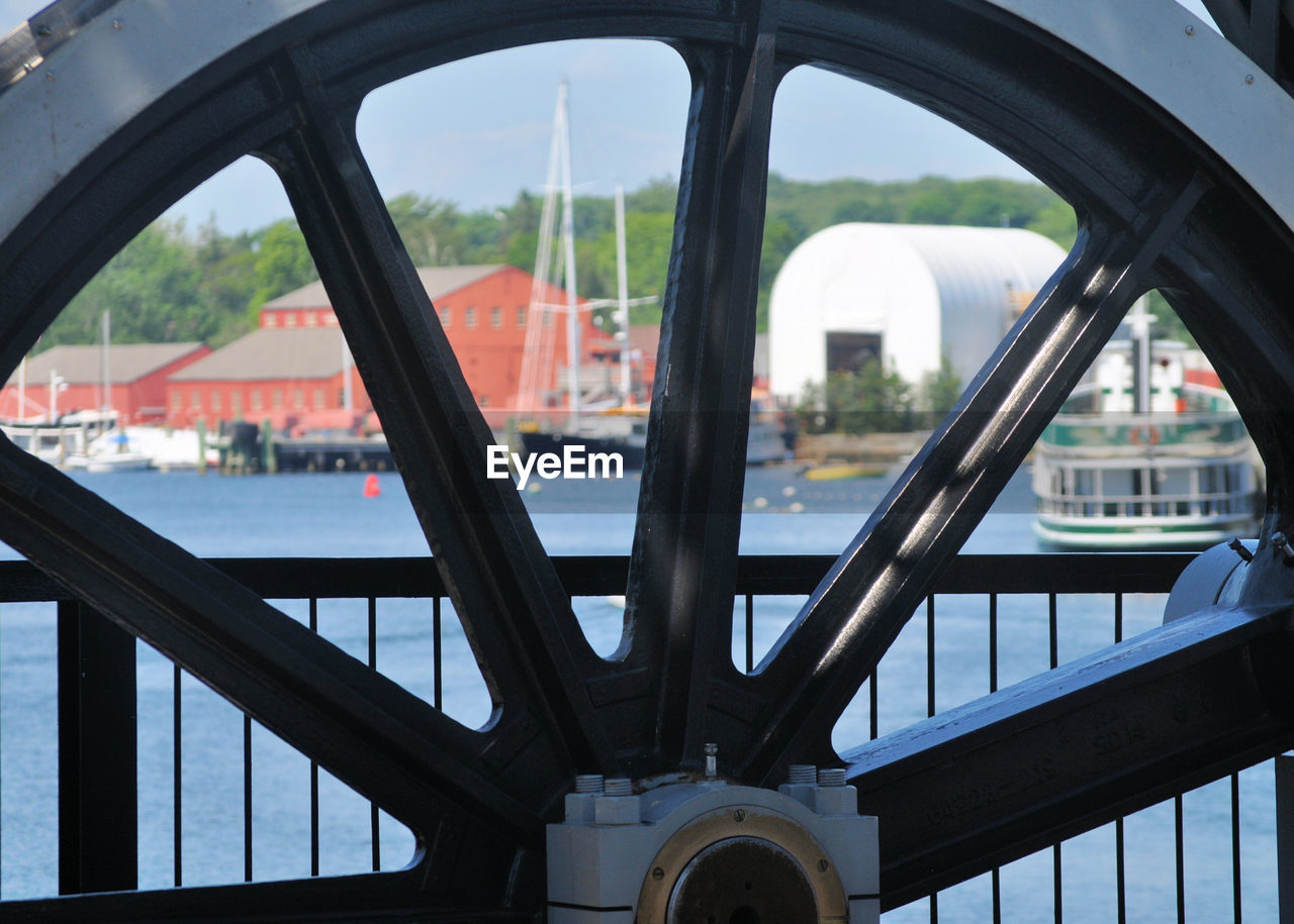 VIEW OF BRIDGE THROUGH RAILING