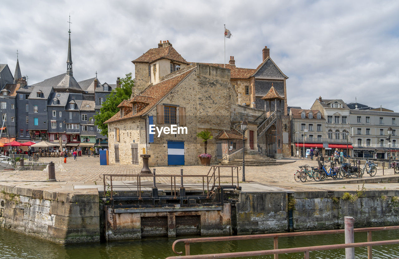 City view of honfleur, a commune in the calvados department in northwestern france