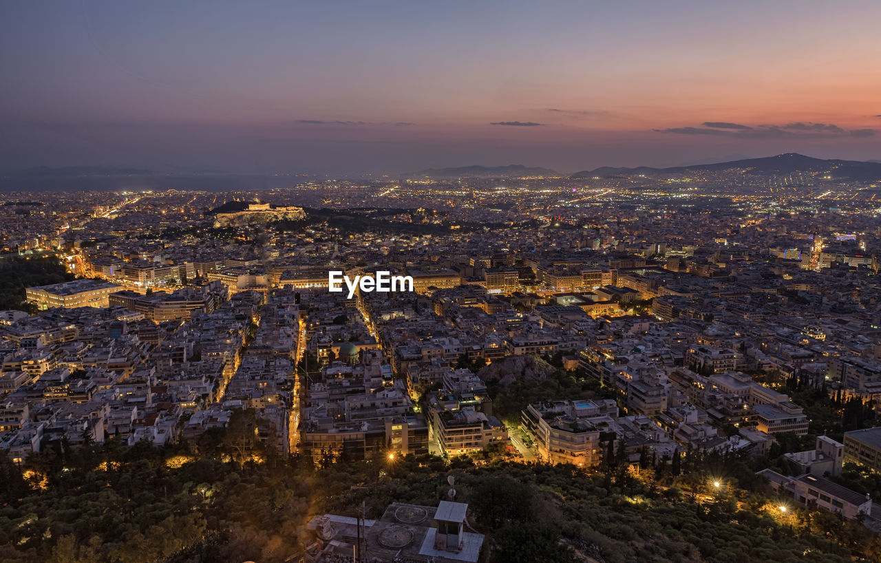 Panorama of the greek capital athens